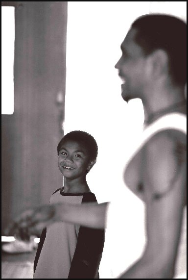 Choreographer Raymond Blanco giving workshop for  young Black and Deadly students in 2005