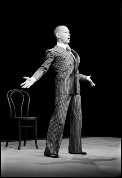 German actor Ekkehard Schall performing Brecht at Nimrod Theatre - 1979