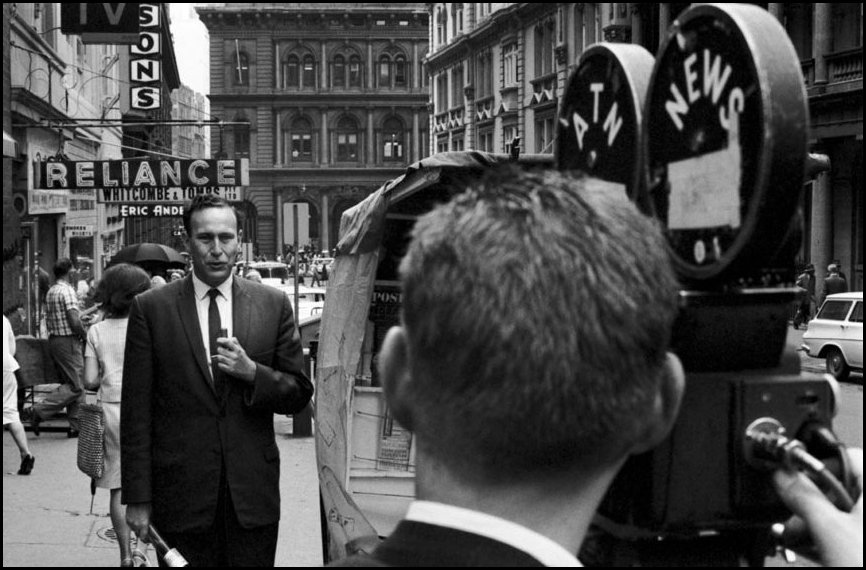 TV news crew - Barrack Street Sydney 1963