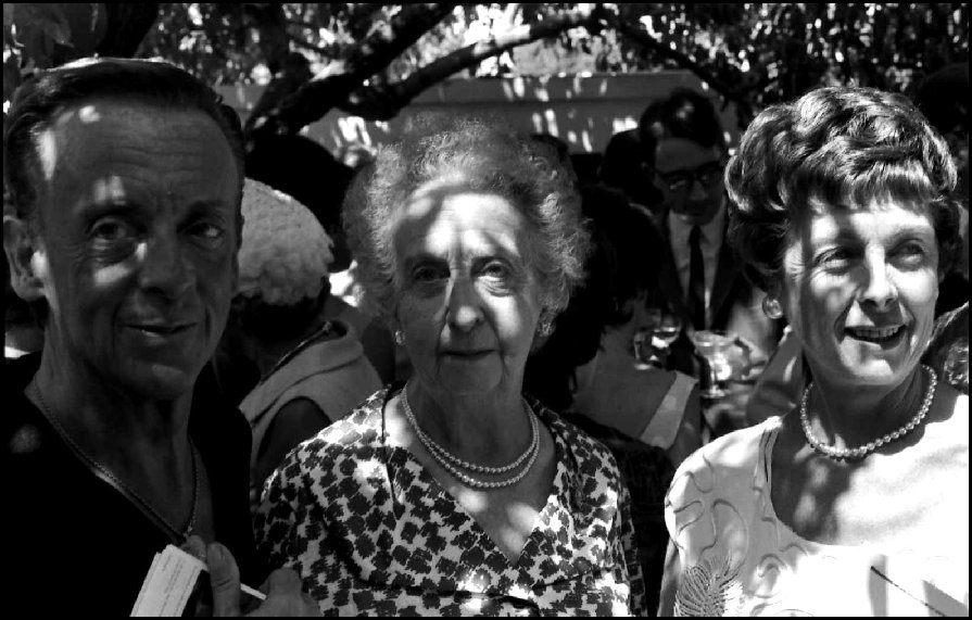 Robert Helpmann (1909-1986 with his mother and sister Sheila (R)  Adelaide Festival of Arts - 1964
