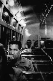 Charles Perkins going home from University - 1963